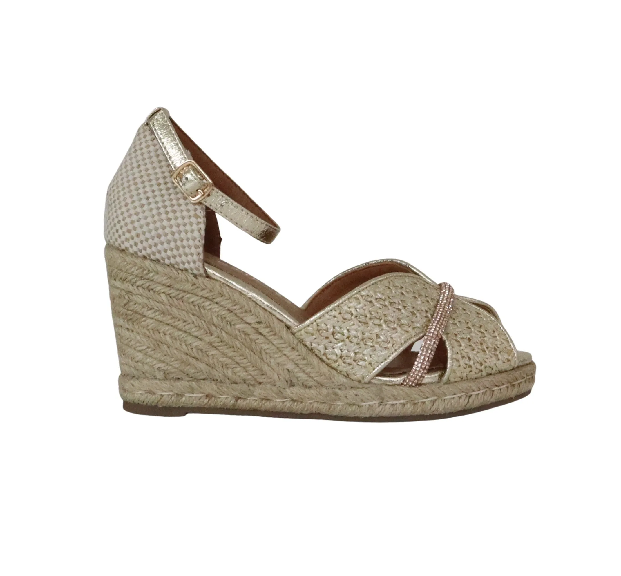CAFèNOIR sandali donna zeppa espadrillas C1HF9001 L002 PLATINO estate 2023