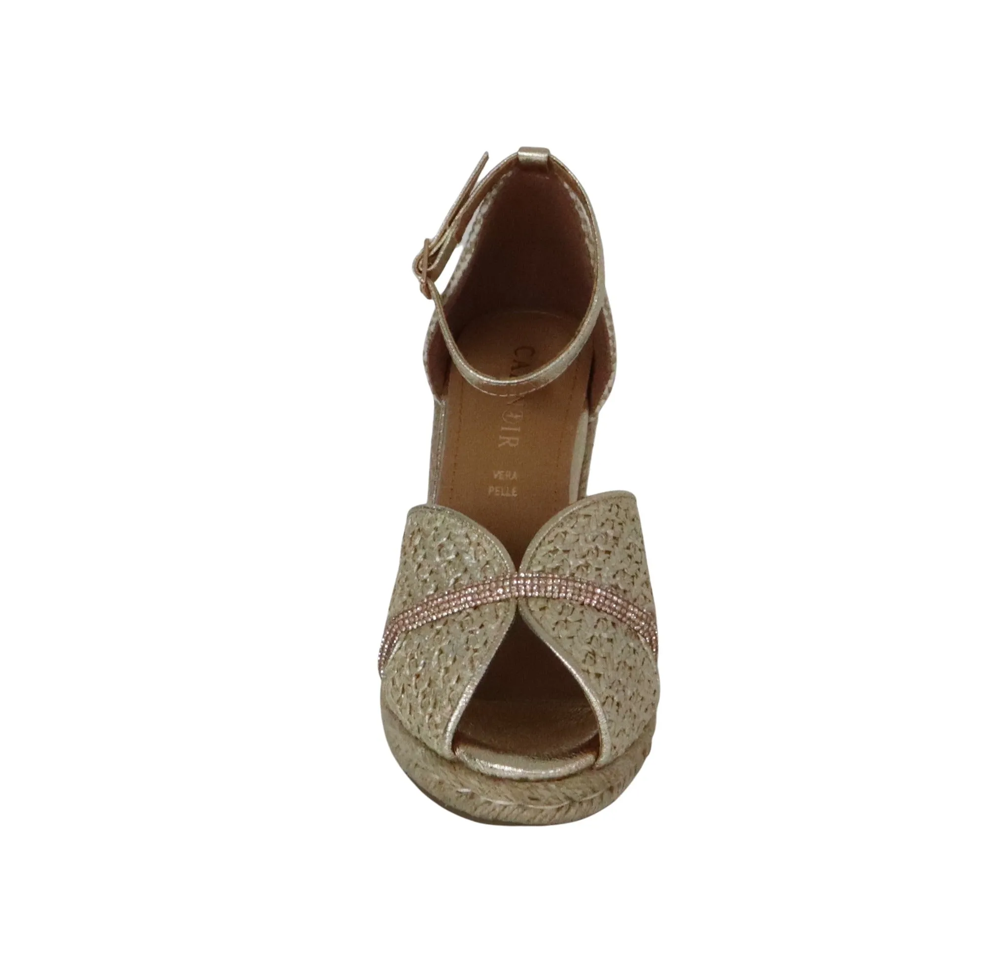 CAFèNOIR sandali donna zeppa espadrillas C1HF9001 L002 PLATINO estate 2023