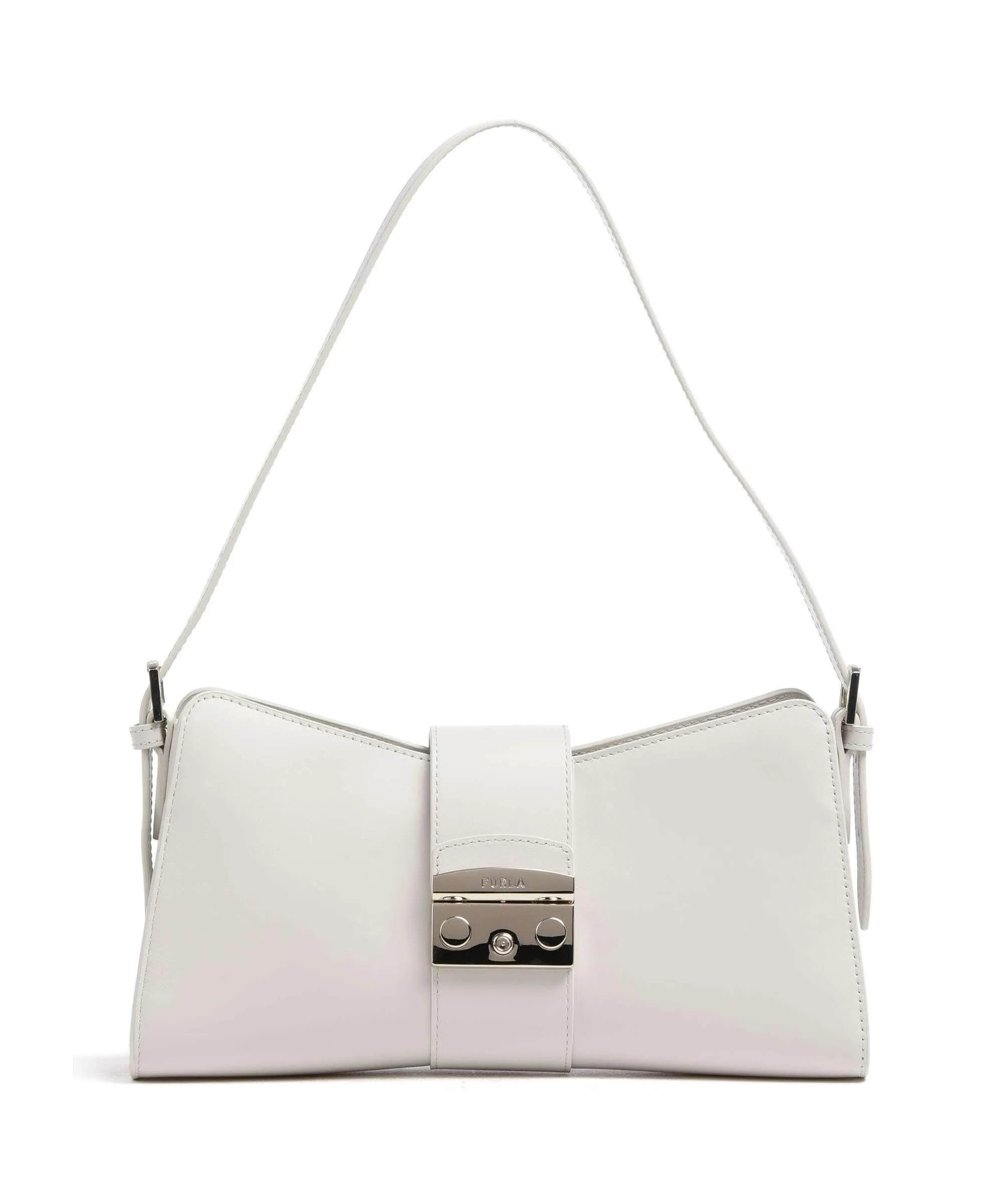  Furla Metropolis Remix M Borsa a spalla pelle di vitello finemente grana avorio  